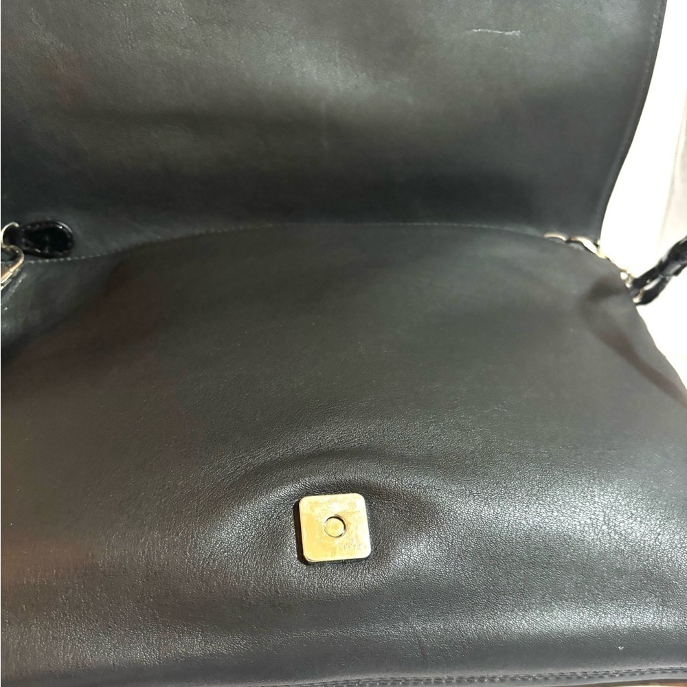 Fendi vintage 2007 LG borsa love leather black leather shoulder/ clutch bag l - Picture 6 of 15